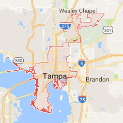 Service Area Map of Palm Harbor Heating & Air Conditioning Map of Palm Harbor Heating & Air Conditioning service area